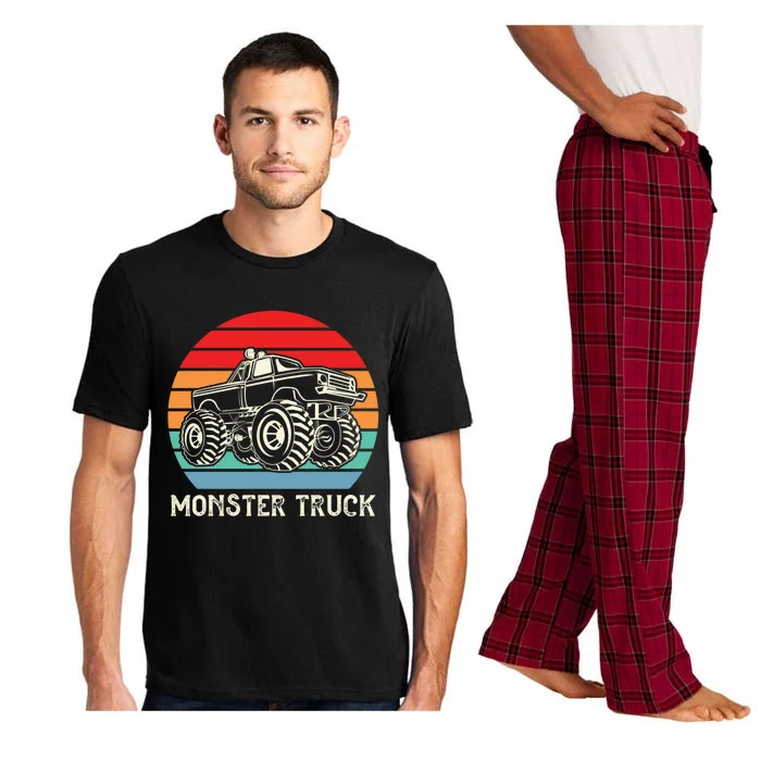 Monster Truck Sunset Cool Gift Pajama Set