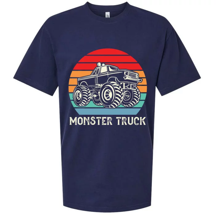 Monster Truck Sunset Cool Gift Sueded Cloud Jersey T-Shirt