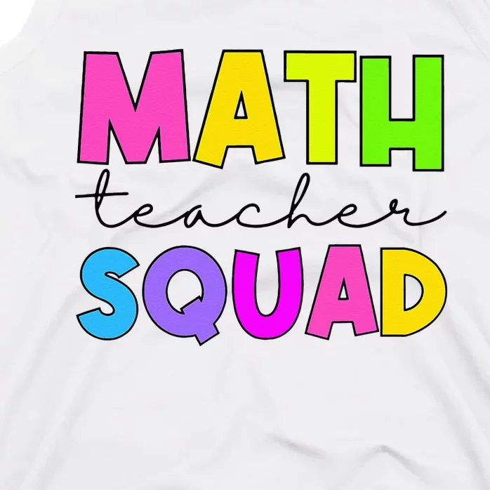 Math Teacher Squad Tank Top