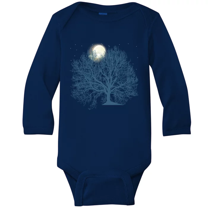 Moon Tree Star Baby Long Sleeve Bodysuit