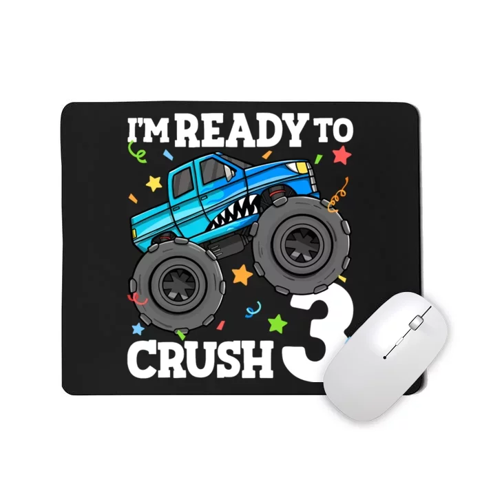 Monster Truck Shark 3rd Birthday Boy 3 Three Mousepad