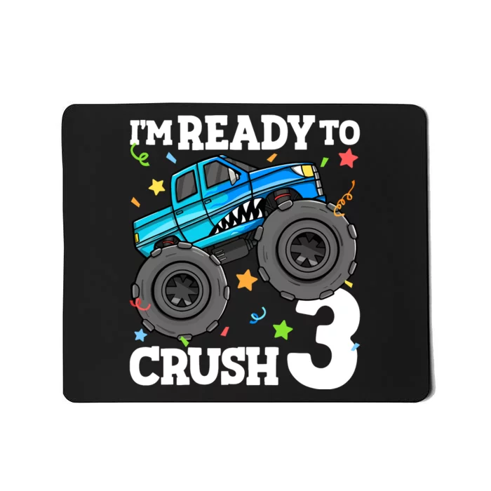 Monster Truck Shark 3rd Birthday Boy 3 Three Mousepad