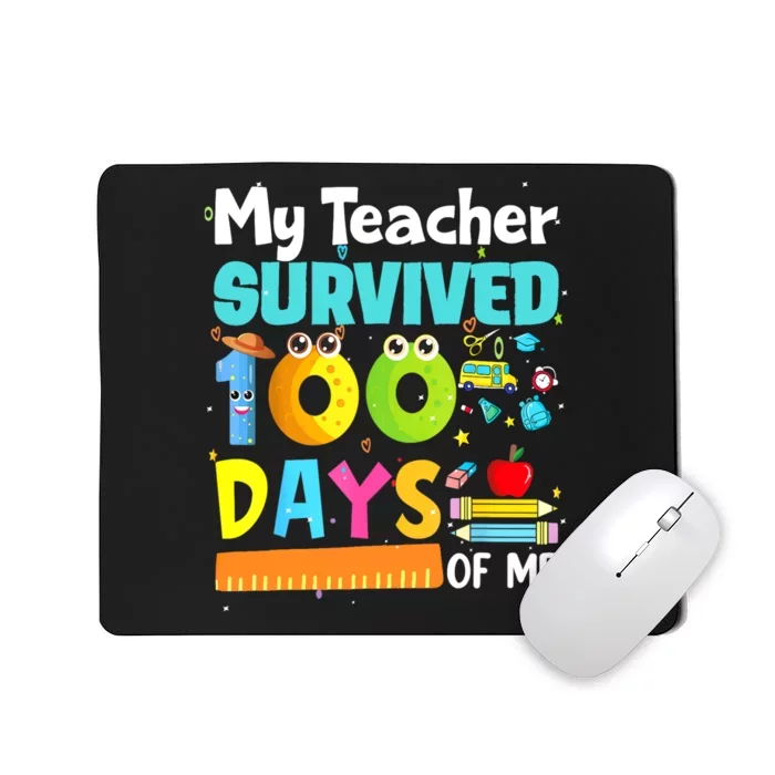 My Teacher Survived 100 Days Of Me Funny Mousepad