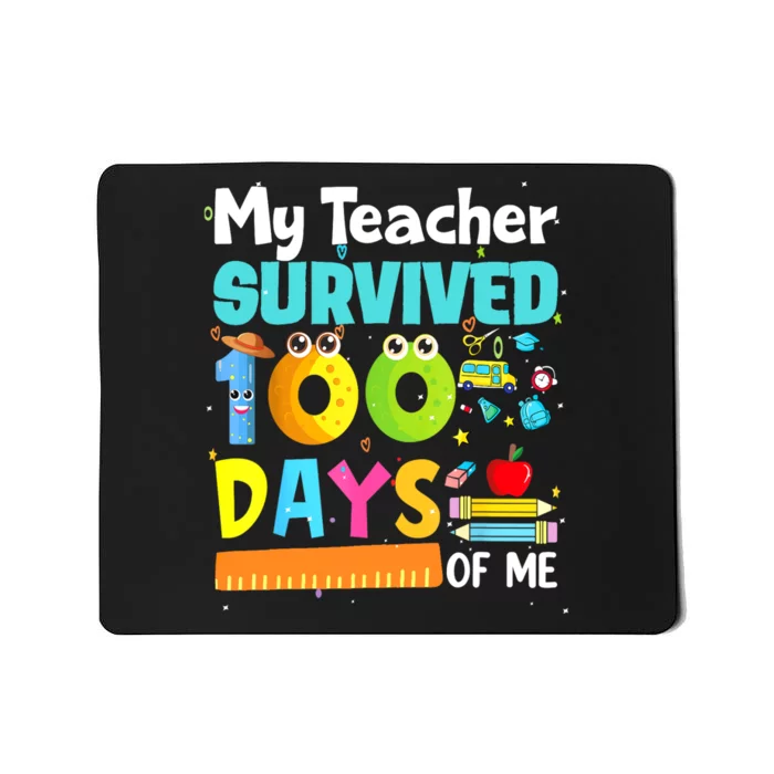 My Teacher Survived 100 Days Of Me Funny Mousepad