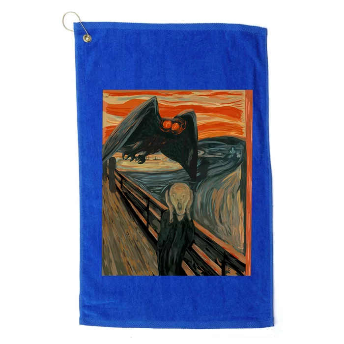 Mothman The Scream Mashup WV Cryptid Art Platinum Collection Golf Towel