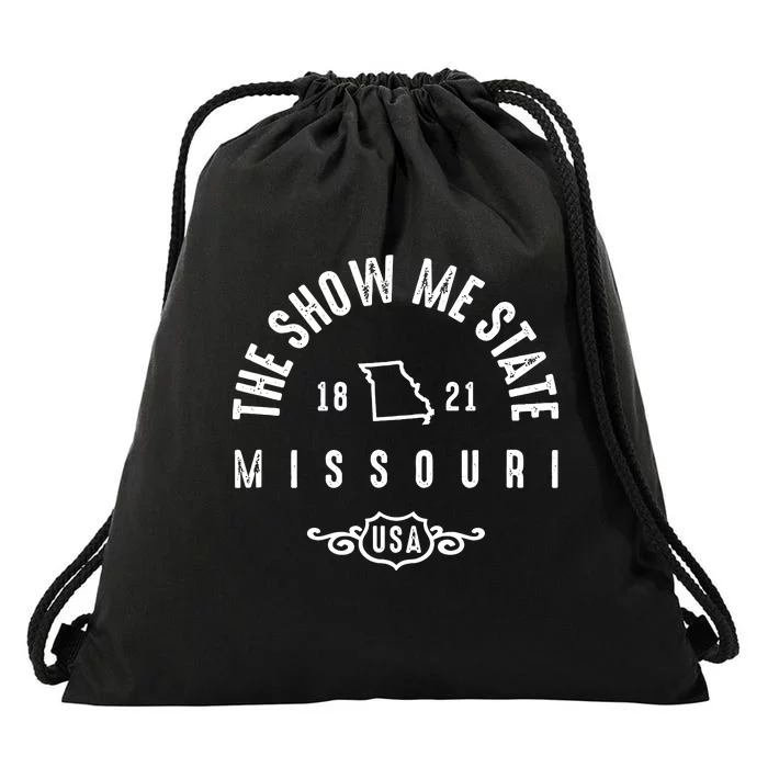 Missouri The Show Me State Vintage Drawstring Bag