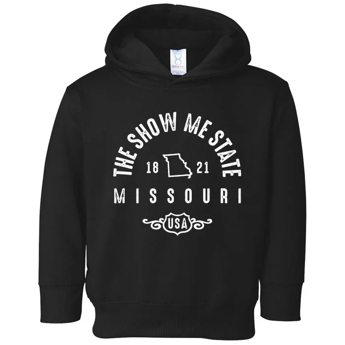 Missouri The Show Me State Vintage Toddler Hoodie