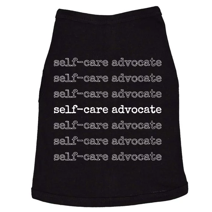 Mindfulness Therapists Selfcare Advocate Vneck Doggie Tank