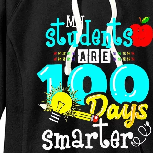 My Teacher Survived 100 Days Of Me Funny 100 Days Of School Women's Fleece Hoodie