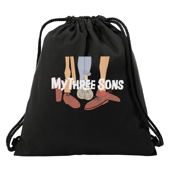 My Three Sons Shoes Retro Lover Drawstring Bag