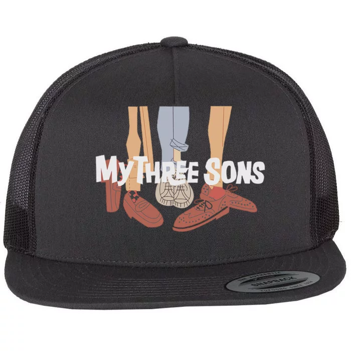 My Three Sons Shoes Retro Lover Flat Bill Trucker Hat