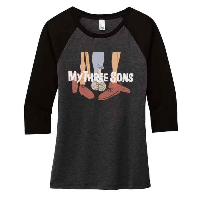 My Three Sons Shoes Retro Lover Women's Tri-Blend 3/4-Sleeve Raglan Shirt