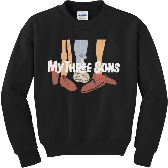 My Three Sons Shoes Retro Lover Kids Sweatshirt