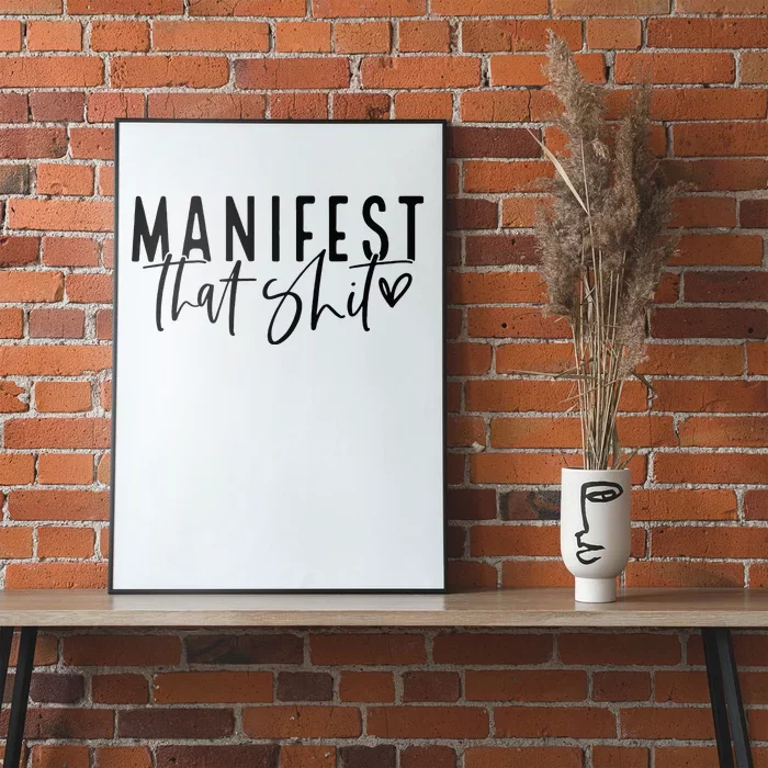 Manifest That Shit Attraction Law Spiritual Yoga Meditation Poster