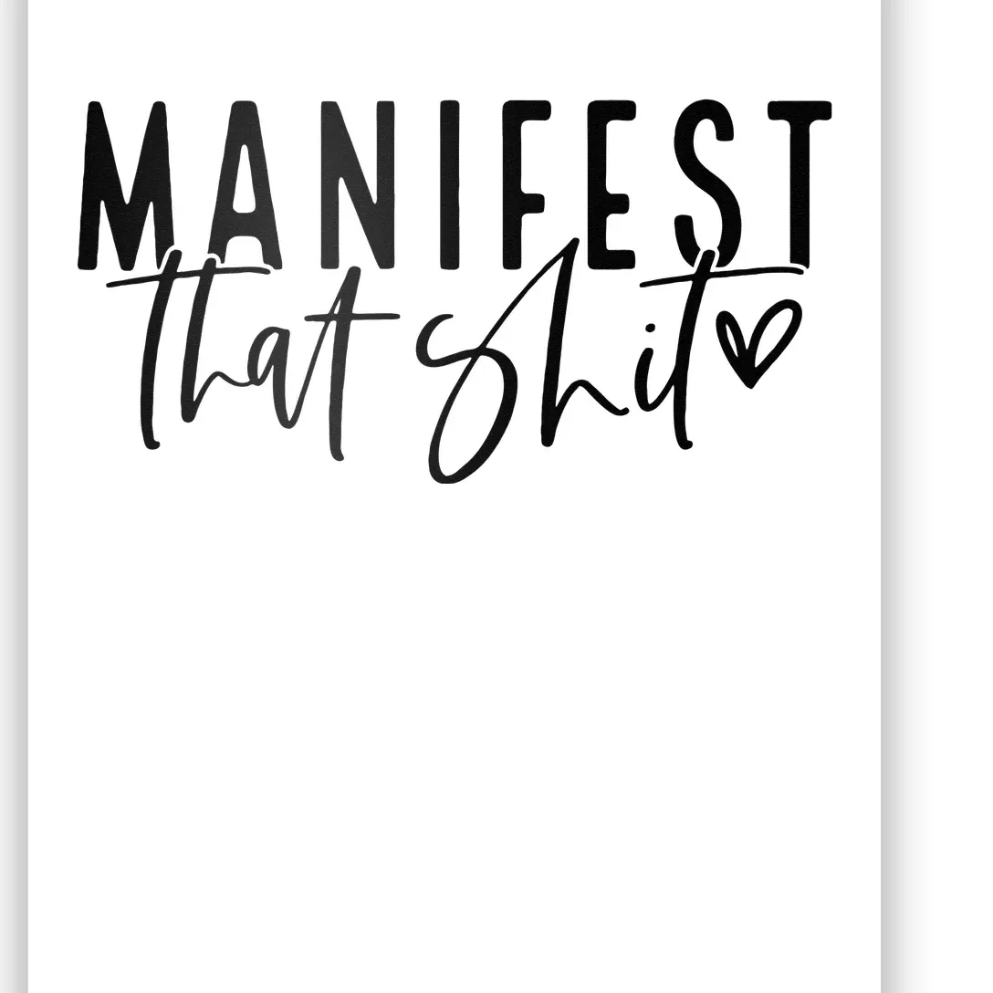 Manifest That Shit Attraction Law Spiritual Yoga Meditation Poster