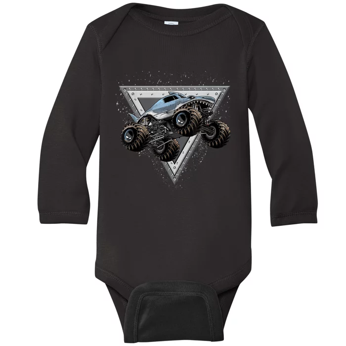 Monster Truck Shark For Adults And Boys Girls Shark Truck Baby Long Sleeve Bodysuit