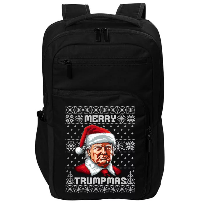 Merry Trumpmas Santa Claus Trump Christmas Ugly Christmas Impact Tech Backpack