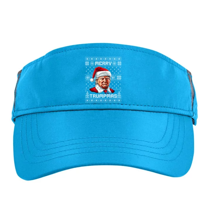 Merry Trumpmas Santa Claus Trump Christmas Ugly Christmas Adult Drive Performance Visor