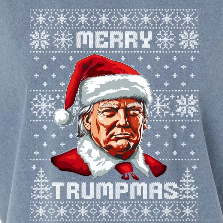 Merry Trumpmas Santa Claus Trump Christmas Ugly Christmas Garment-Dyed Women's Muscle Tee