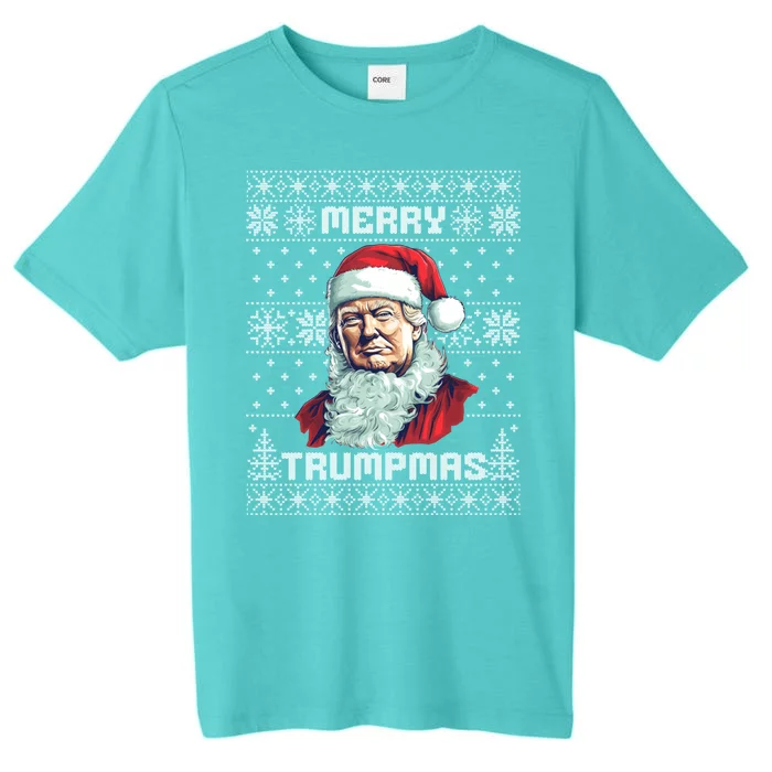 Merry Trumpmas Santa Claus Trump Christmas Ugly Christmas ChromaSoft Performance T-Shirt