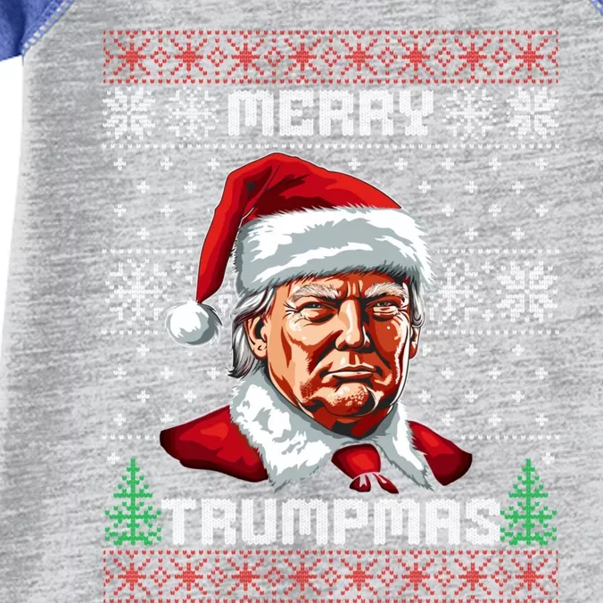 Merry Trumpmas Santa Claus Trump Christmas Ugly Christmas Infant Baby Jersey Bodysuit