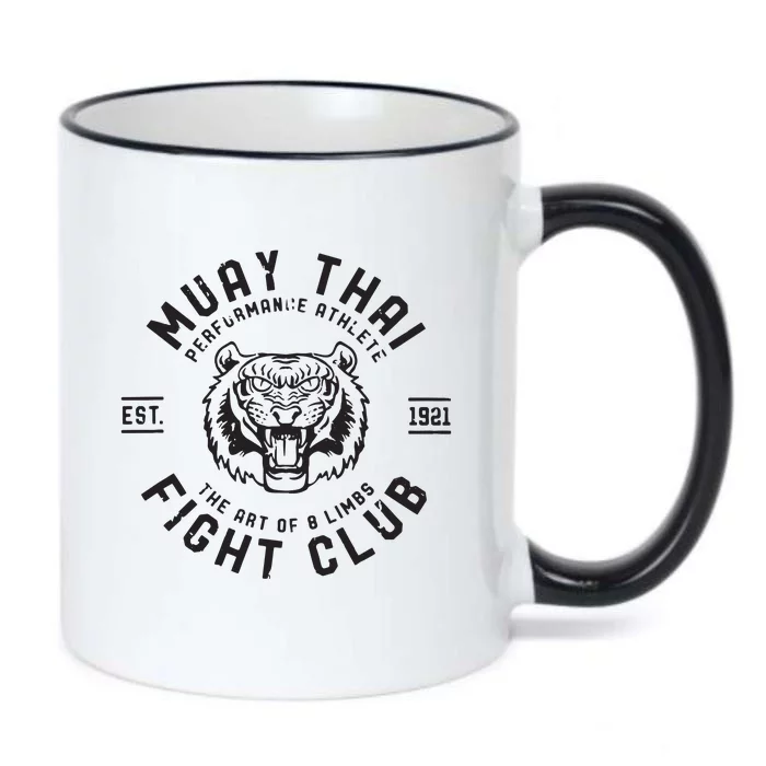 Muay Thai Street Fight Club MMA Tiger Kick Boxing Club Black Color Changing Mug