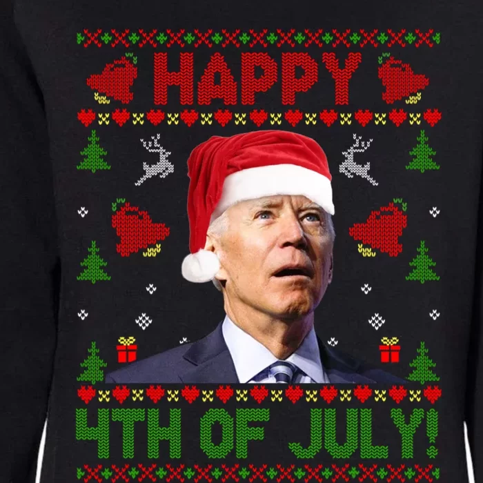 Merry Thanksgiving Santa Joe Biden Christmas Ugly Sweater Funny Gift Womens California Wash Sweatshirt