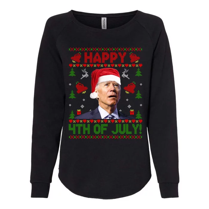 Merry Thanksgiving Santa Joe Biden Christmas Ugly Sweater Funny Gift Womens California Wash Sweatshirt