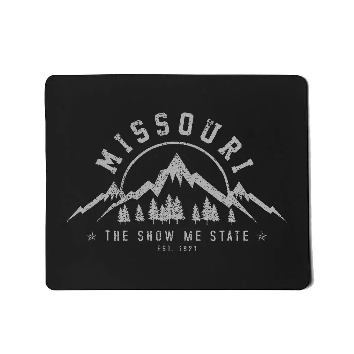 Missouri The Show Me State Est. 1821 Vintage Mountains Gift Mousepad