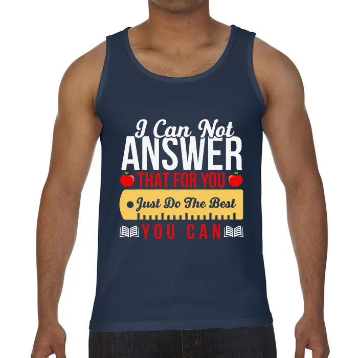 Motivational Teacher State Testing Just Do The Best Comfort Colors® Tank Top