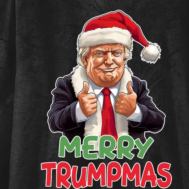 Merry Trumpmas Santa Claus Donald Trump Hooded Wearable Blanket