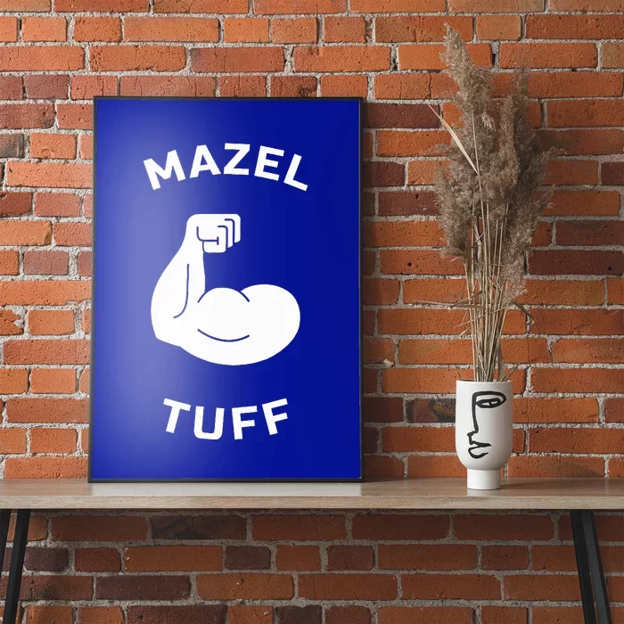 Mazel Tuff Strong Jew Funny Jewish Work Out Gym Hanukkah Poster