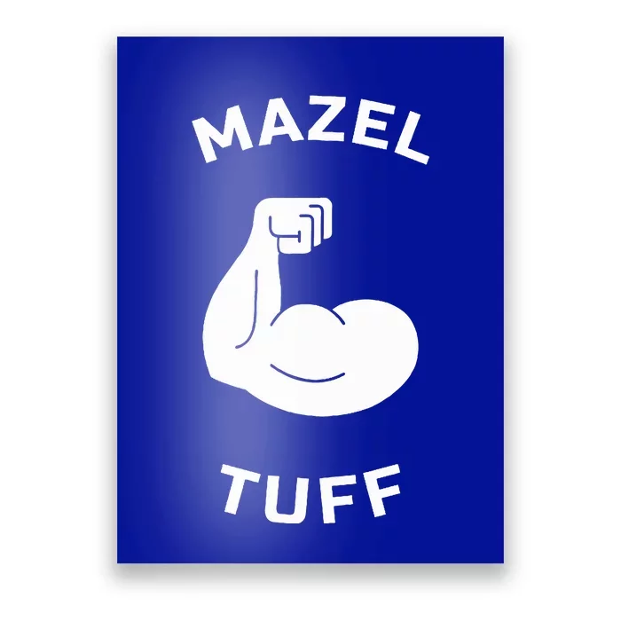 Mazel Tuff Strong Jew Funny Jewish Work Out Gym Hanukkah Poster