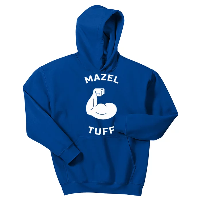 Mazel Tuff Strong Jew Funny Jewish Work Out Gym Hanukkah Kids Hoodie