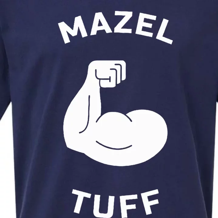 Mazel Tuff Strong Jew Funny Jewish Work Out Gym Hanukkah Sueded Cloud Jersey T-Shirt