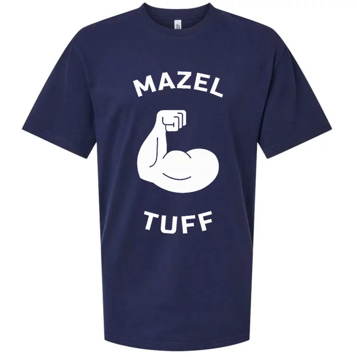 Mazel Tuff Strong Jew Funny Jewish Work Out Gym Hanukkah Sueded Cloud Jersey T-Shirt