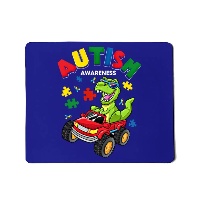 Monster Truck Trex Dinosaur Autism Awareness Gift Mousepad