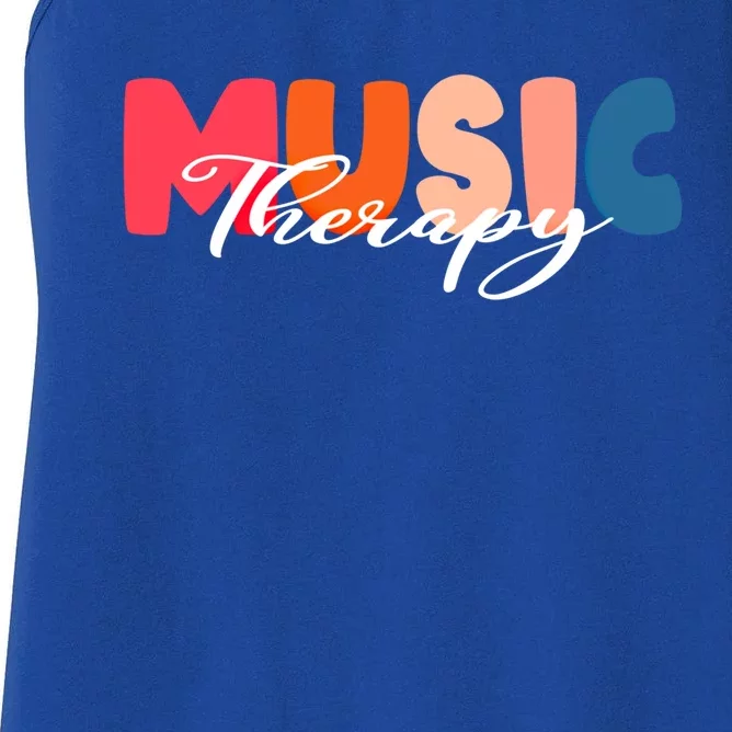 Music Therapy Therapist Psychology Tal Health Gift Women's Racerback Tank