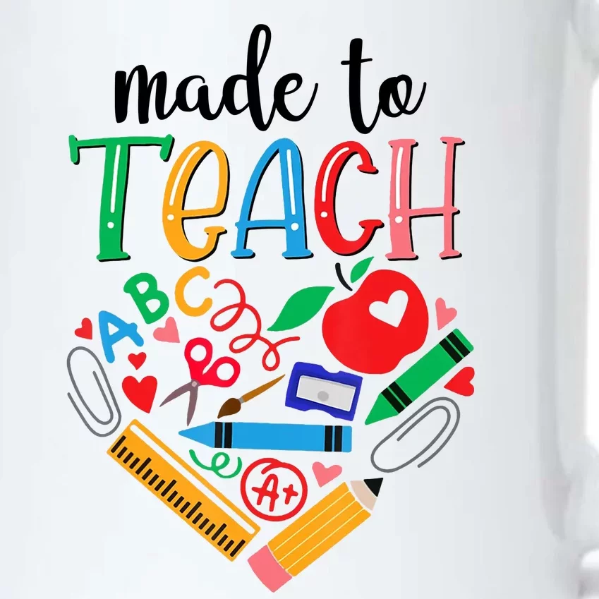 Made To Teach Gift For Teacher Black Color Changing Mug