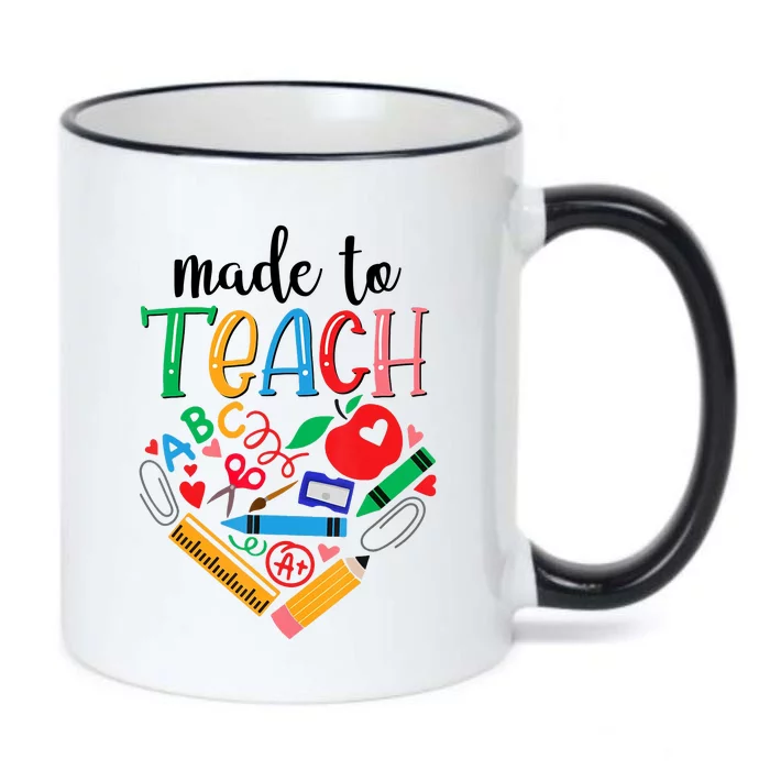 Made To Teach Gift For Teacher Black Color Changing Mug