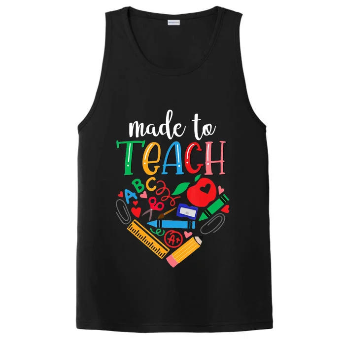 Made To Teach Gift For Teacher Performance Tank