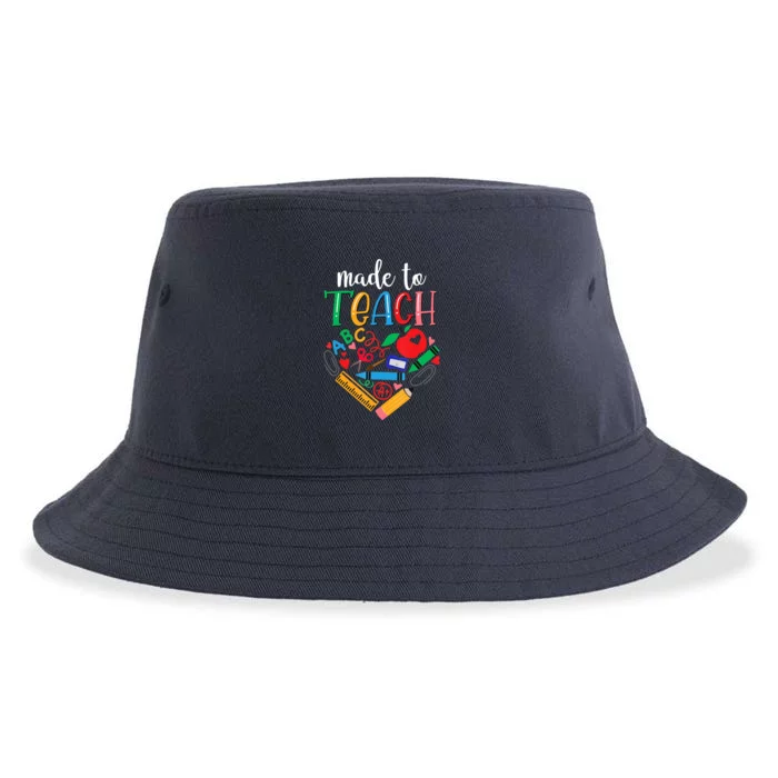 Made To Teach Gift For Teacher Sustainable Bucket Hat