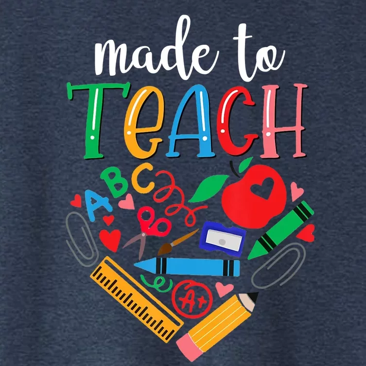 Made To Teach Gift For Teacher Women's Crop Top Tee