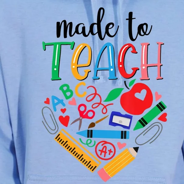 Made To Teach Gift For Teacher Unisex Surf Hoodie