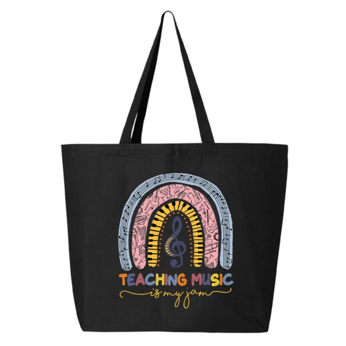 Musical Teacher Teaching Music Is My Jam Rainbow 25L Jumbo Tote