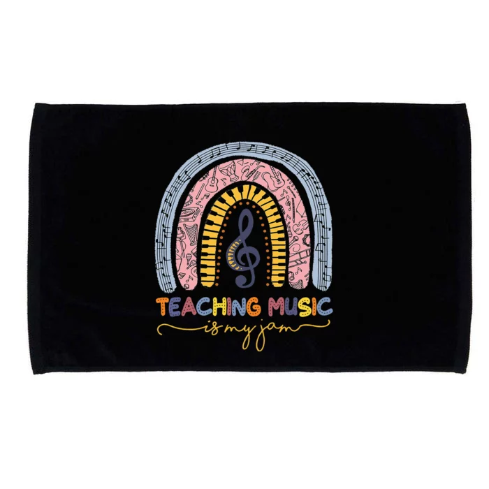 Musical Teacher Teaching Music Is My Jam Rainbow Microfiber Hand Towel