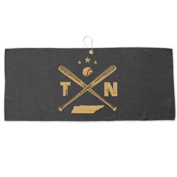 Map Tn Tennessee Baseball Bats Coach Hometown Pride Large Microfiber Waffle Golf Towel