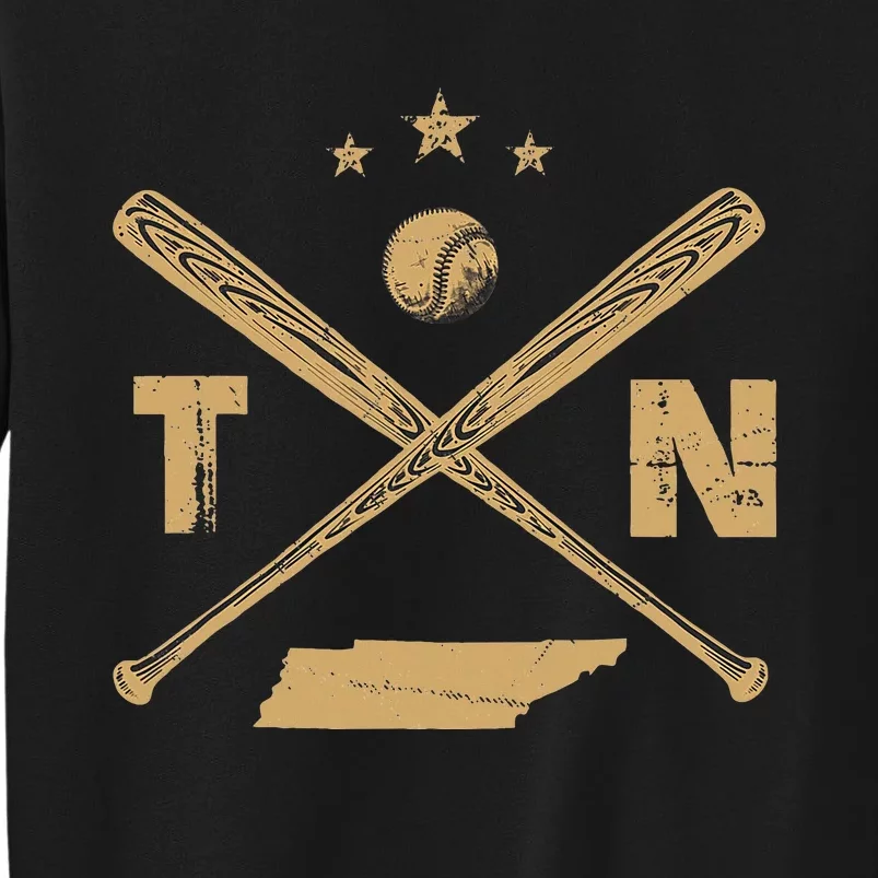 Map Tn Tennessee Baseball Bats Coach Hometown Pride Tall Sweatshirt