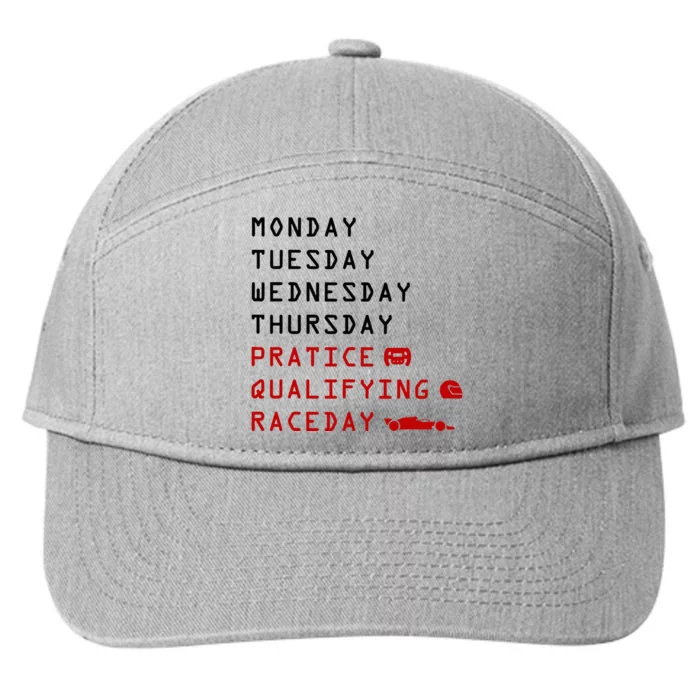 Monday Tuesday Thursday Practice Qualifying Race Day 7-Panel Snapback Hat