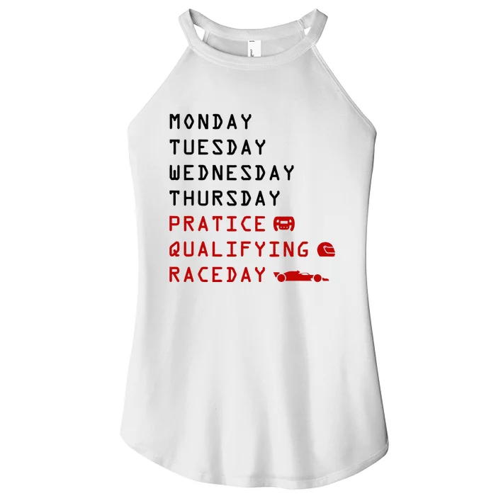 Monday Tuesday Thursday Practice Qualifying Race Day Women’s Perfect Tri Rocker Tank